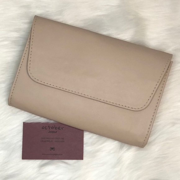 October Jaipur Vegan Faux Leather Envelope Clutch - Picture 2 of 8